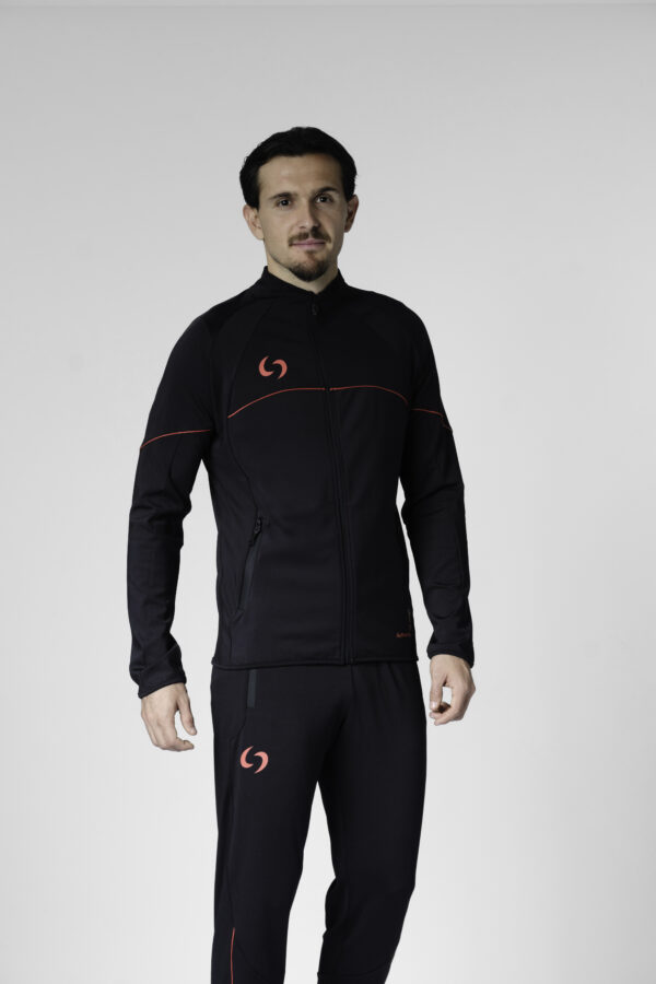 S-cut training tracksuit jacket (black/red)