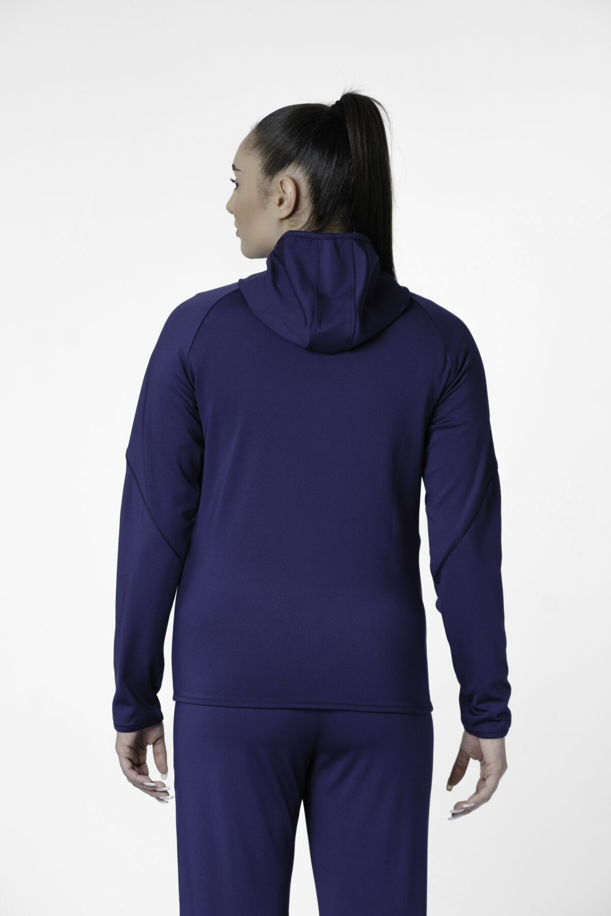 S-cut tracksuit jacket with hood (navy blue/navy blue) - Image 2