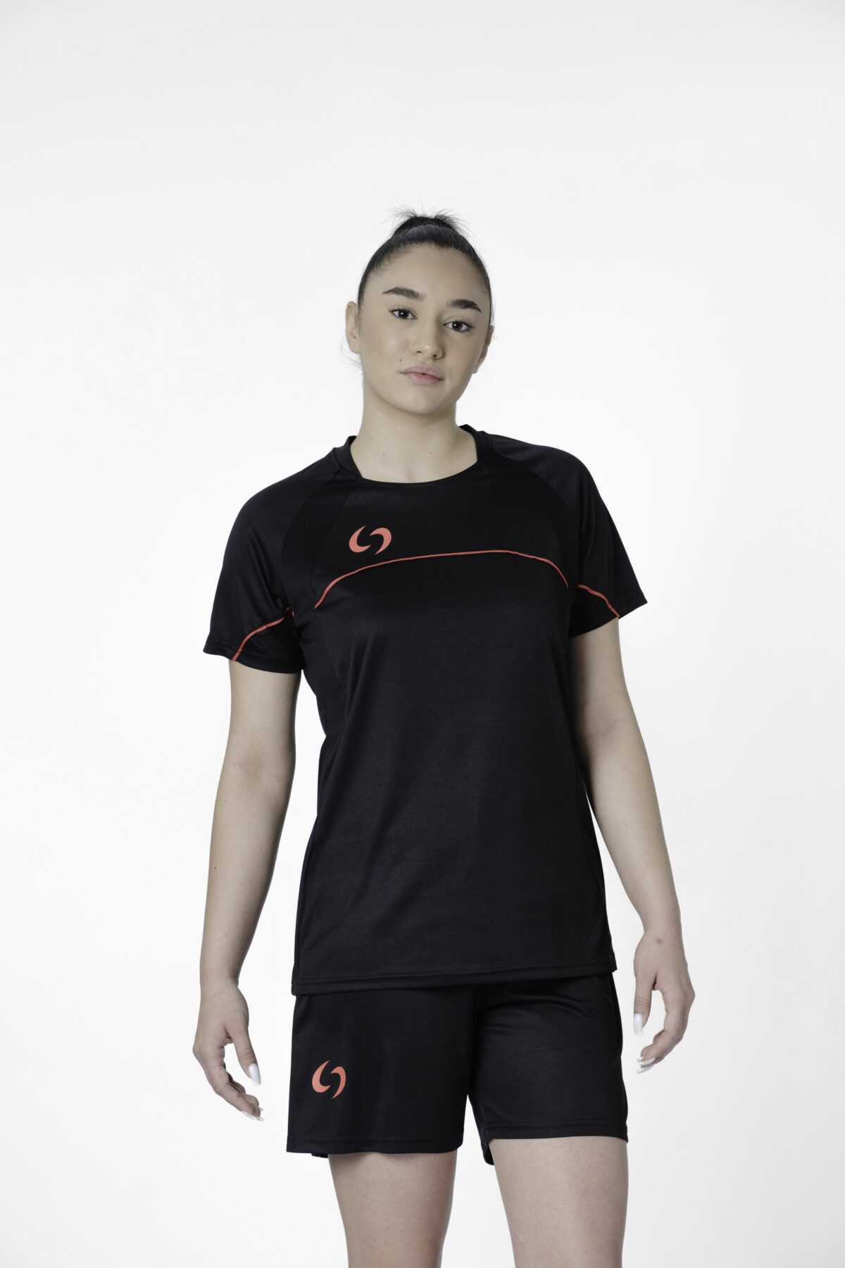 S-cut t-shirt (black/red)