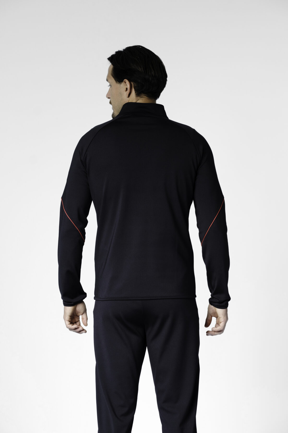 S-cut training tracksuit top (black/red) - Image 2