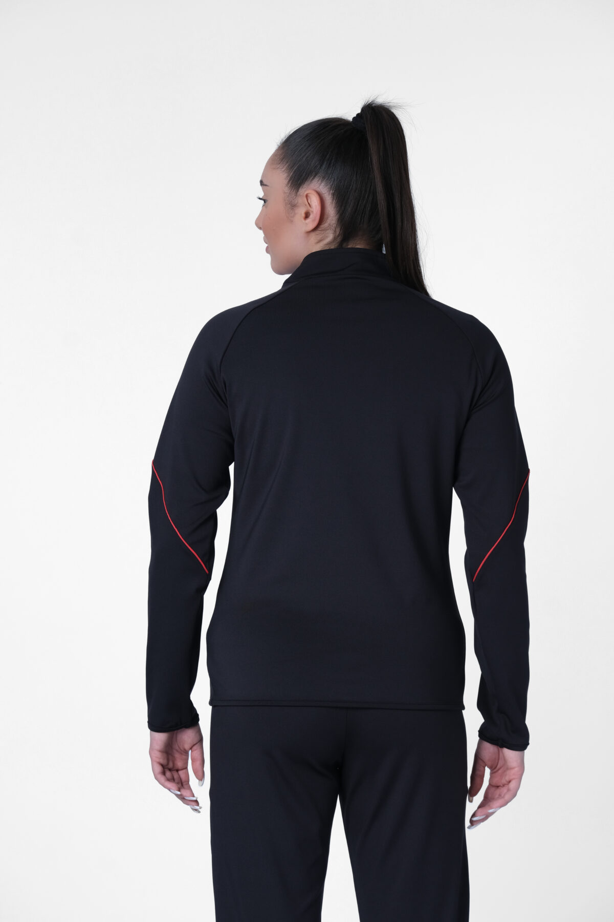 S-cut training tracksuit jacket (black/red) - Image 2